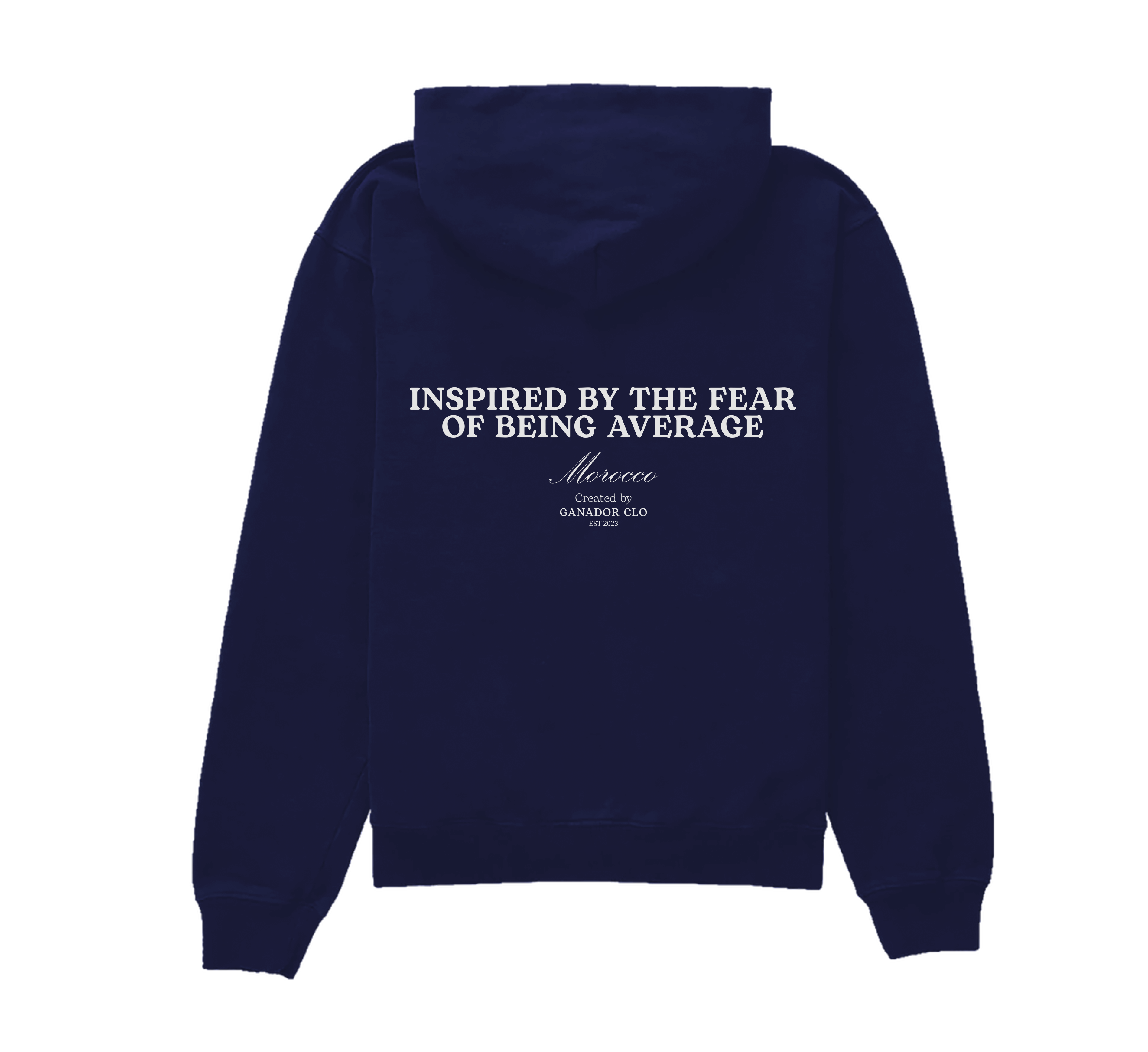 Inspired by the fear of being average discount hoodie