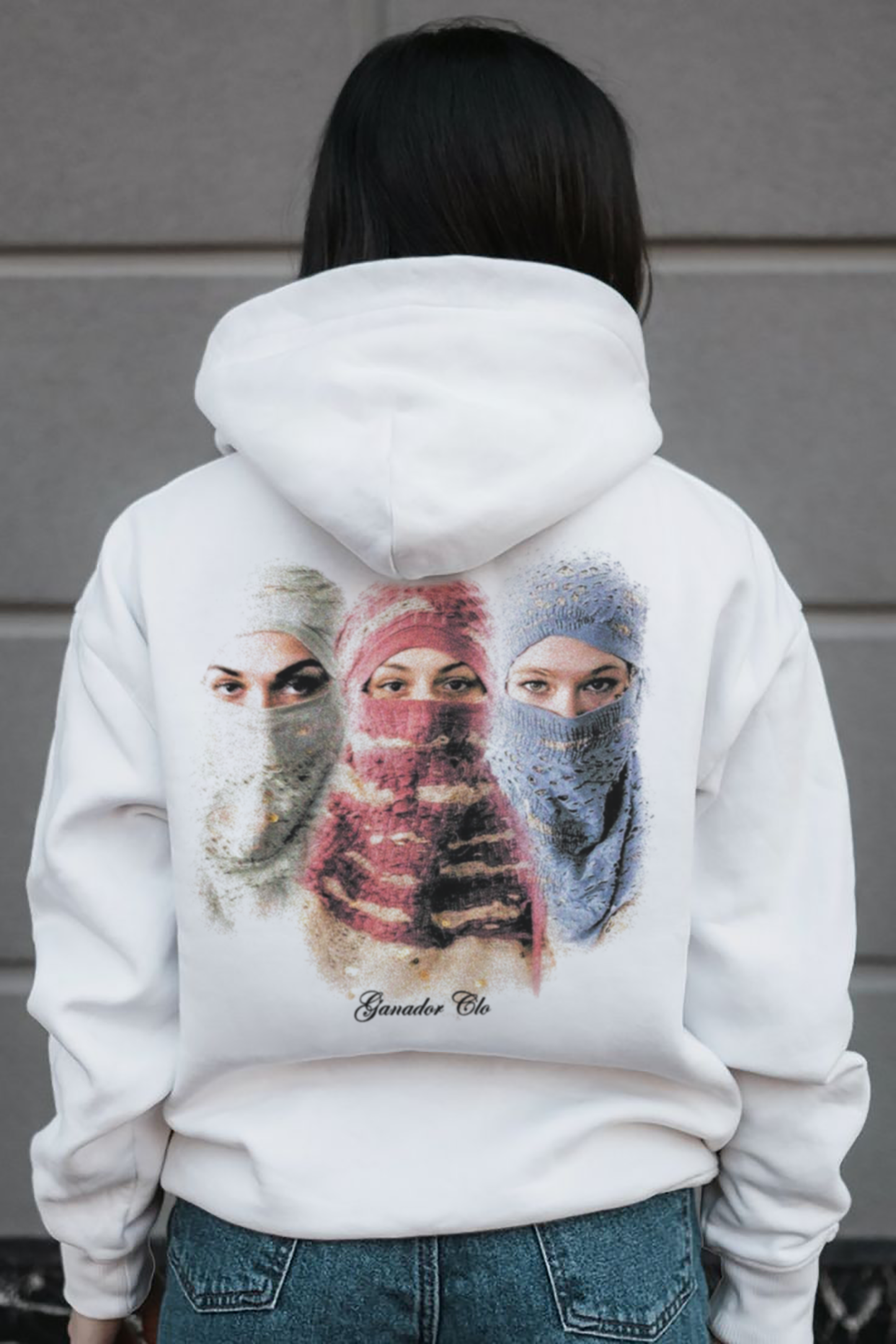 MASK | WHITE HOODIE