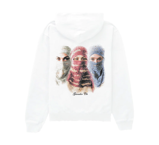 MASK | WHITE HOODIE