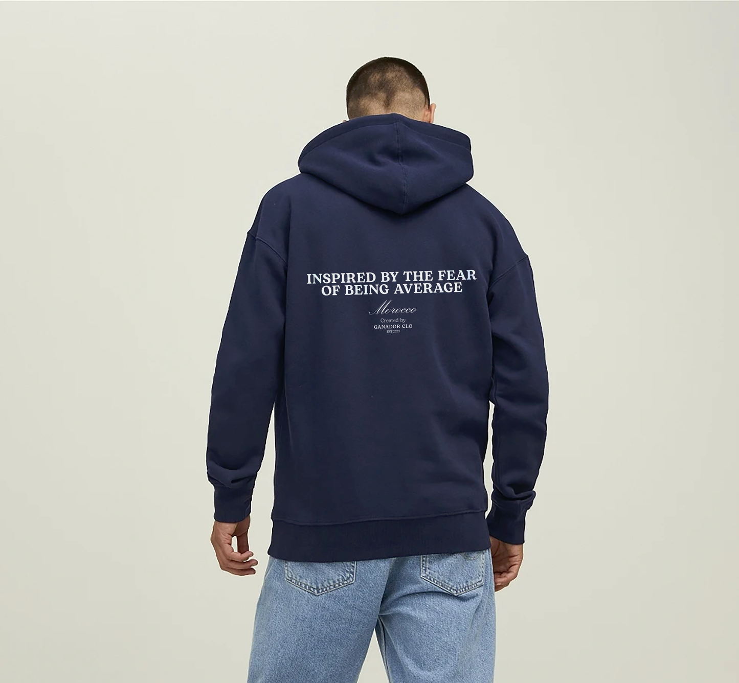 Inspired by the fear of being average discount hoodie