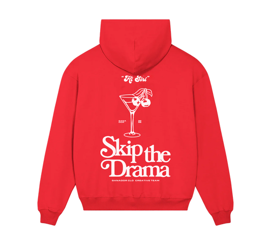 SKIP THE DRAMA | RED HOODIE